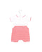 A Red Short Sleeve Rompers from Jacadi in size 3-6M for boy. (Back View)