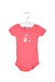 A Pink Short Sleeve Bodysuits from Petit Bateau in size 3-6M for girl. (Front View)