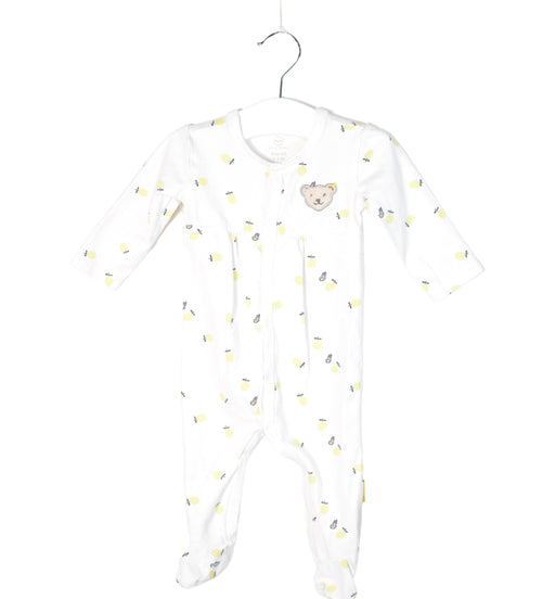 A White Jumpsuits from Steiff in size 0-3M for neutral. (Front View)