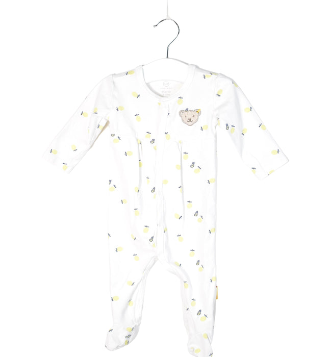 A White Jumpsuits from Steiff in size 0-3M for neutral. (Front View)