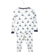 A Green Pyjama Sets from Petit Bateau in size 6T for boy. (Back View)