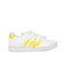 A White Sneakers from Adidas in size 6T for neutral. (Front View)