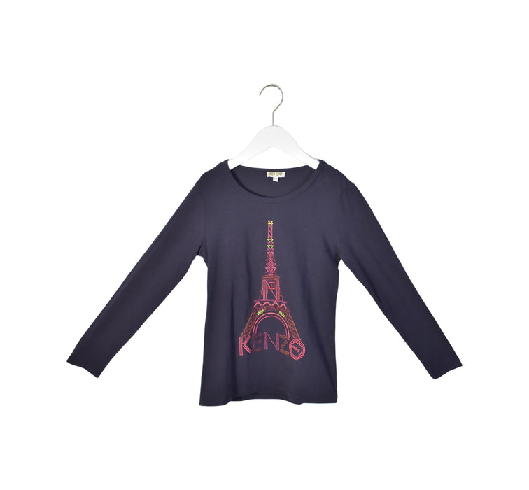 A Navy Long Sleeve Tops from Kenzo in size 12Y for girl. (Front View)