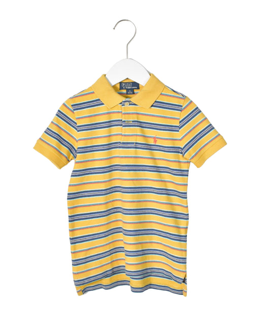 A Blue Short Sleeve Polos from Polo Ralph Lauren in size 5T for boy. (Front View)