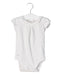 A White Short Sleeve Bodysuits from Chateau de Sable in size 3-6M for girl. (Front View)