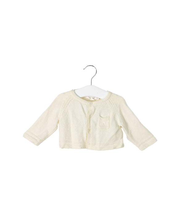 A Beige Cardigans from Chateau de Sable in size 0-3M for girl. (Front View)