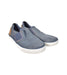 A Blue Slip Ons from Geox in size 6T for boy. (Back View)