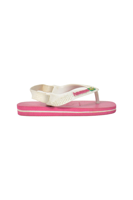 A Pink Sandals from Havaianas in size 18-24M for girl. (Front View)