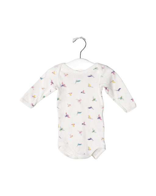 A White Long Sleeve Bodysuits from Petit Bateau in size 0-3M for neutral. (Front View)