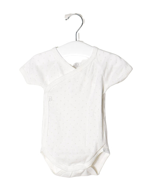 A White Short Sleeve Bodysuits from Petit Bateau in size 3-6M for neutral. (Front View)