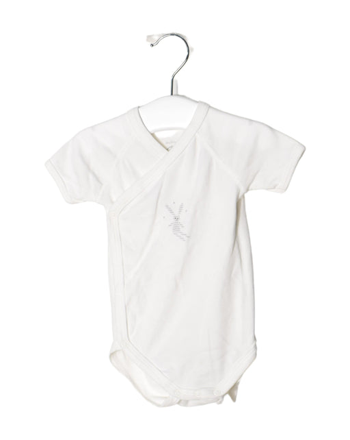 A White Short Sleeve Bodysuits from Petit Bateau in size 3-6M for neutral. (Front View)