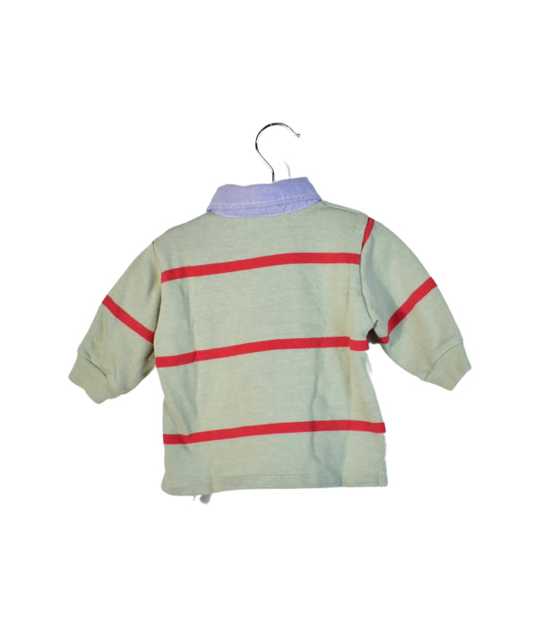 A Blue Long Sleeve Polos from Petit Patapon in size 3-6M for boy. (Back View)