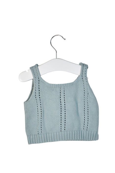 A Blue Sleeveless Tops from Misha & Puff in size 2T for girl. (Back View)