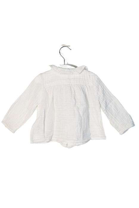 A White Long Sleeve Tops from Cyrillus in size 12-18M for girl. (Back View)