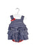 A Navy Long Sleeve Bodysuits from Lilly + Sid in size 3-6M for girl. (Front View)