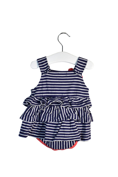 A Navy Long Sleeve Bodysuits from Lilly + Sid in size 3-6M for girl. (Back View)