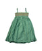 A Green Sleeveless Dresses from Chateau de Sable in size 3T for girl. (Back View)