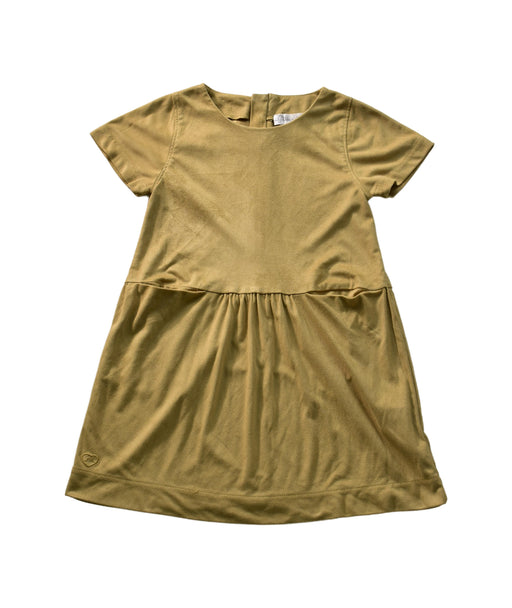 A Brown Short Sleeve Dresses from Chateau de Sable in size 4T for girl. (Front View)