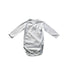 A Grey Long Sleeve Bodysuits from Petit Bateau in size 3-6M for neutral. (Front View)