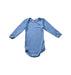 A Blue Long Sleeve Bodysuits from Petit Bateau in size 12-18M for boy. (Front View)