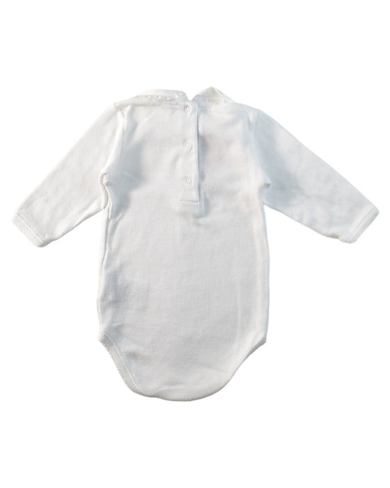 A White Long Sleeve Bodysuits from Bonpoint in size 3-6M for neutral. (Back View)
