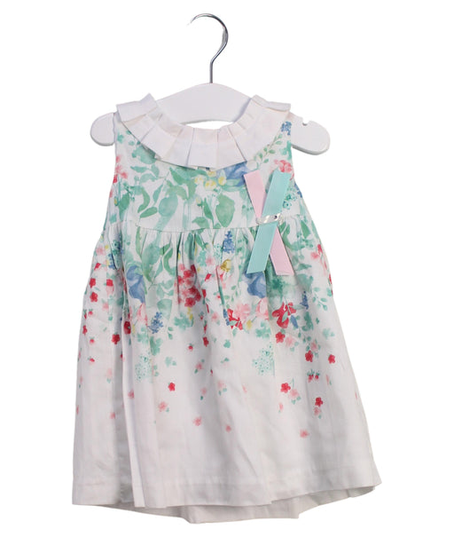 A White Sleeveless Dresses from Mayoral in size 6-12M for girl. (Front View)