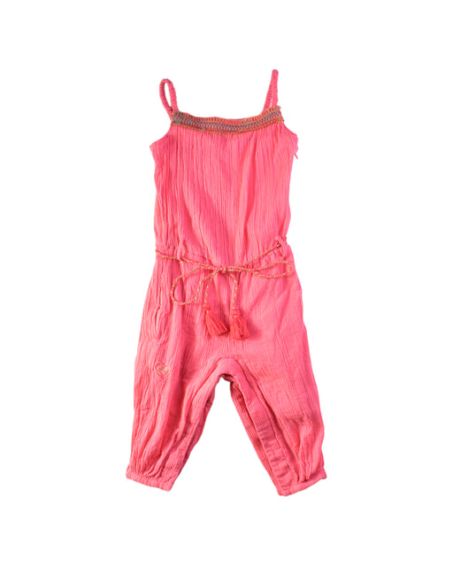 A Pink Sleeveless Jumpsuits from Chateau de Sable in size 3-6M for girl. (Front View)