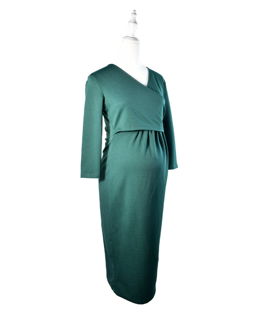 A Green Long Sleeve Dresses from Love Bonito in size S for maternity. (Front View)