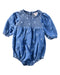 A Blue Rompers from Seed in size 3-6M for girl. (Front View)