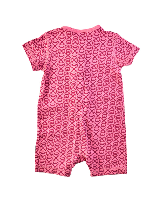 A Pink Short Sleeve Rompers from maxomorra in size 3-6M for girl. (Back View)