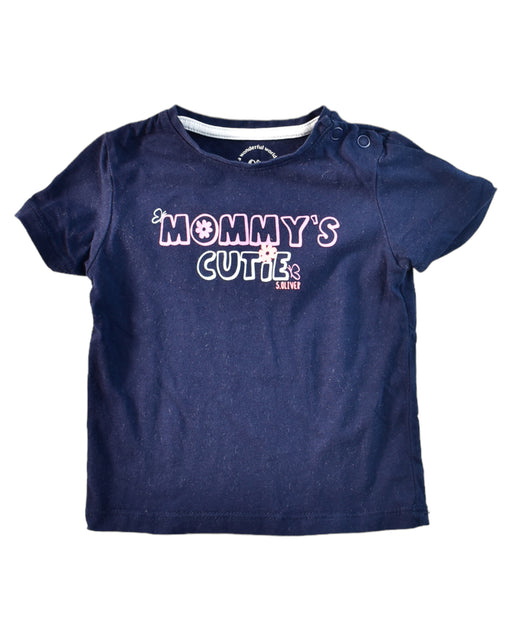 A Navy Short Sleeve T Shirts from s.Oliver in size 6-12M for girl. (Front View)