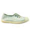 A Green Slip Ons from Cienta in size 5T for girl. (Front View)