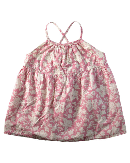 A Pink Sleeveless Tops from Bonpoint in size 6T for girl. (Front View)