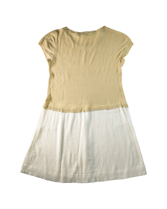 A Brown Short Sleeve Dresses from Bonpoint in size 12Y for girl. (Front View)