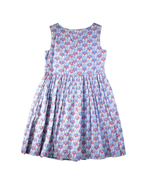 A Blue Sleeveless Dresses from Bonpoint in size 12Y for girl. (Front View)