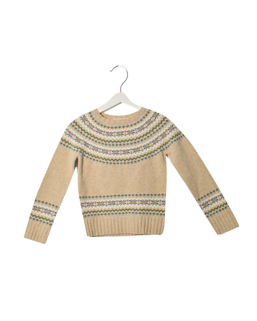 A Beige Knit Sweaters from Bonpoint in size 12Y for girl. (Front View)