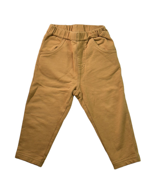 A Brown Casual Pants from Mides in size 6-12M for boy. (Front View)