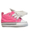 A Pink Slip Ons from Converse in size 3-6M for neutral. (Front View)