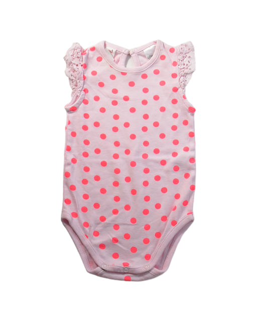 A Pink Long Sleeve Bodysuits from Seed in size 3-6M for girl. (Front View)