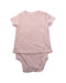 A Pink Short Sleeve Bodysuits from Seed in size 3-6M for girl. (Back View)