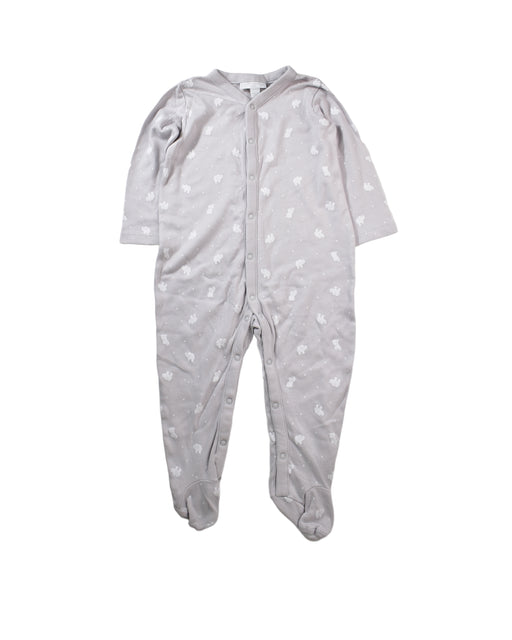 A Grey Onesies from The Little White Company in size 18-24M for neutral. (Front View)