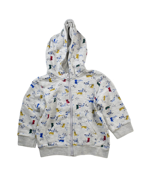 A Grey Hoodie from Petit Bateau in size 12-18M for boy. (Front View)