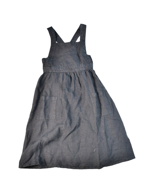 A Black Overall Dresses from Seed in size 4T for girl. (Front View)