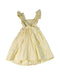 A Yellow Overall Dresses from Seed in size 4T for girl. (Back View)