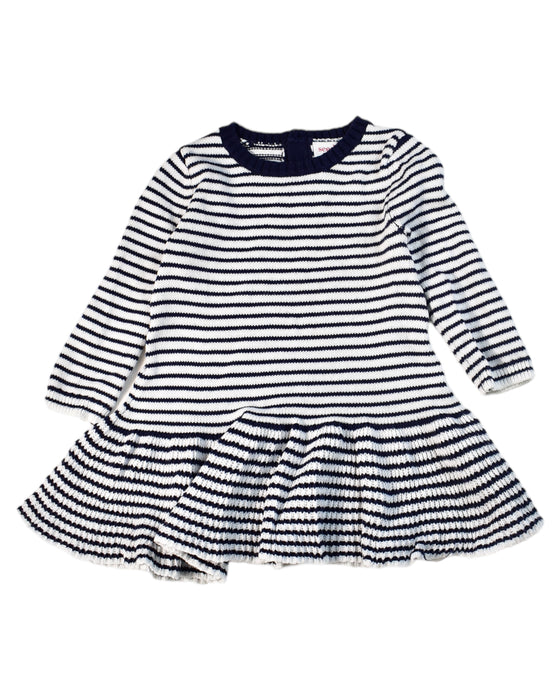 A Navy Long Sleeve Dresses from Seed in size 6-12M for girl. (Front View)