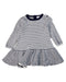 A Navy Long Sleeve Dresses from Seed in size 6-12M for girl. (Front View)