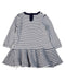 A Navy Long Sleeve Dresses from Seed in size 6-12M for girl. (Back View)