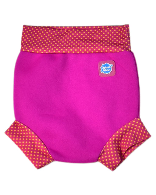 A Pink Swim Diapers from Splash About in size S for girl. (Front View)