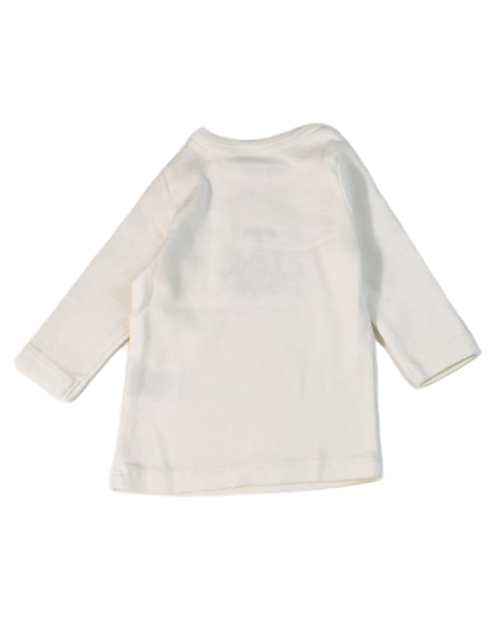 A White Long Sleeve Tops from Seed in size Newborn for neutral. (Back View)