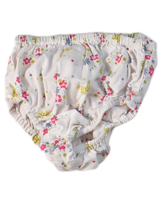 A White Bloomers from The Little White Company in size 0-3M for girl. (Front View)